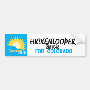 Hickenlooperガルシア2010のバンパーステッカー バンパーステッカー