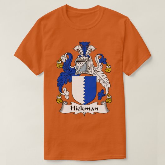 Hickman Coat of Arms Family Crest Tシャツ (デザイン正面)
