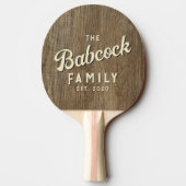 Hickory Wood Retro Family Name & Year 卓球ラケット (裏面)