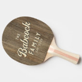 Hickory Wood Retro Family Name & Year 卓球ラケット (横)