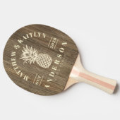 Hickory Wood Tropical Pineapple Wedding 卓球ラケット (横)
