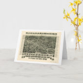 HicksvilleのNYのパノラマ式の地図- 1925年 カード (黄色い花)