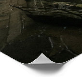 Hidden Cave Waterfall Sunlight Rays ポスター (角)