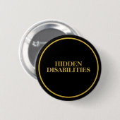 Hidden Disabilities ラペルピン - 視覚障害啓発 缶バッジ (正面&裏面)