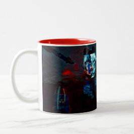 Hidden Face - Abstract Coffee Mug ツートーンマグカップ