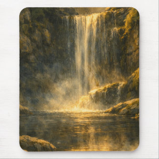Hidden Forest Waterfall – マウスパッド