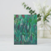 Hidden Green Red White Colorful Abstract Art サンキューカード (スタンド正面)