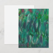Hidden Green Red White Colorful Abstract Art サンキューカード (正面/裏面)