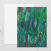Hidden Green Red White Colorful Abstract Art サンキューカード (正面/裏面)