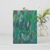 Hidden Green Red White Colorful Abstract Art サンキューカード (スタンド正面)