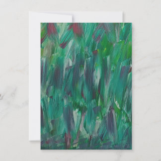 Hidden Green Red White Colorful Abstract Art サンキューカード