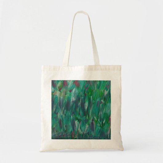Hidden Green Red White Colorful Abstract Art トートバッグ (正面)