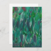 Hidden Green Red White Colorful Abstract Art ノートカード (正面/裏面)