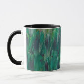 Hidden Green Red White Colorful Abstract Art マグカップ (左)