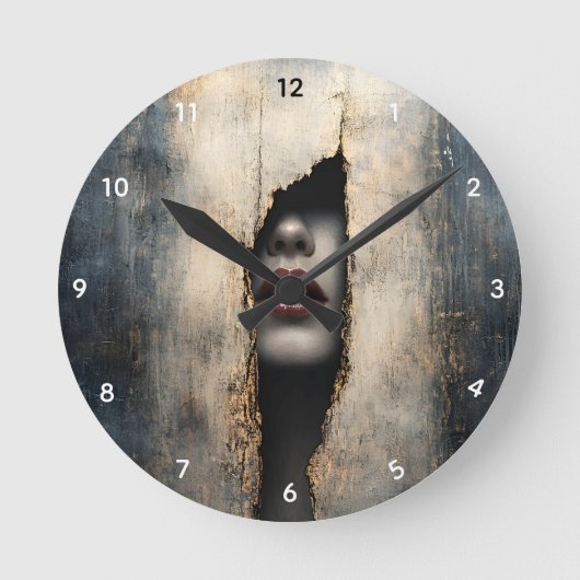 Hidden Identity Surreal Wall Clock ラウンド壁時計 (正面)