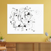 Hidden in the garden. - Ink drawing キャンバスプリント (インサイチュ (リビング))