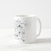 Hidden in the garden. - Ink drawing コーヒーマグカップ (正面右)