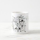 Hidden in the garden. - Ink drawing コーヒーマグカップ (中央)