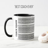 Hidden Message Custom Name Best Coach Ever Mug マグカップ