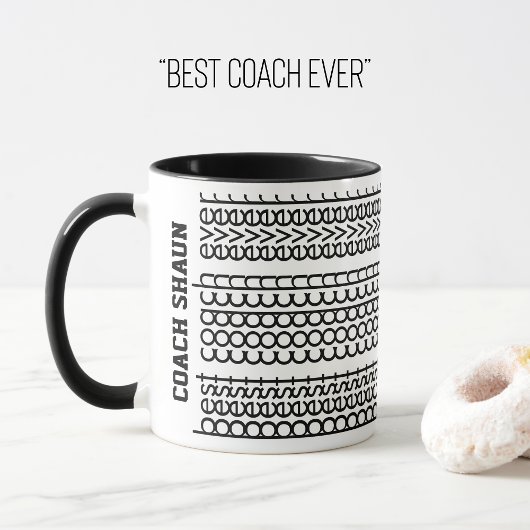 Hidden Message Custom Name Best Coach Ever Mug マグカップ
