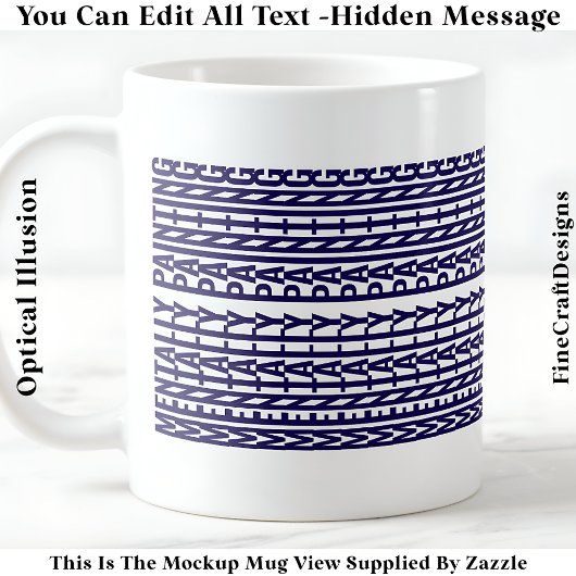 Hidden Message For Any Hobby, Mentally 106Blu コーヒーマグカップ