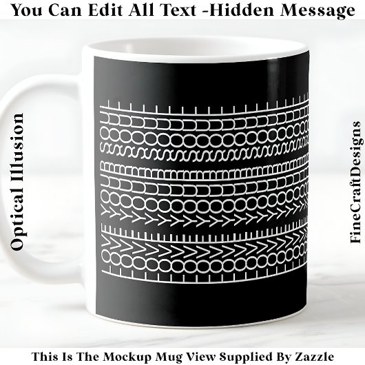 Hidden Message Love Your Soul、カスタム109W引用 コーヒーマグカップ