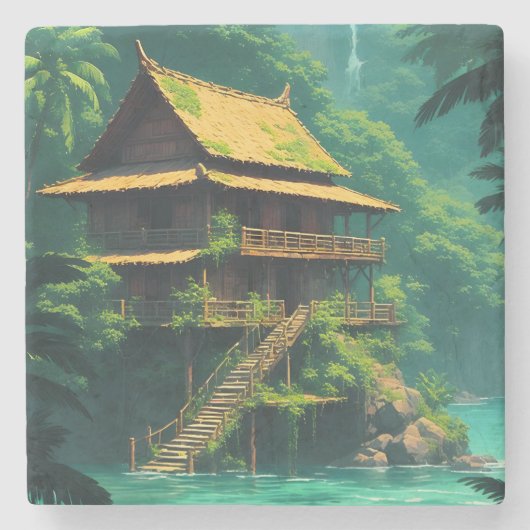 Hidden Rumah in the Rainforest ストーンコースター (正面)