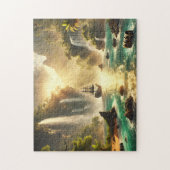 Hidden Treasure Cove Pirate Ship Waterfall Lagoon ジグソーパズル (縦)