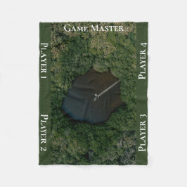 Hidden Woodland Lake Tabletop Gaming Map TTRPG フリースブランケット