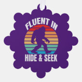 HideとSeek Bigfootに堪能おもしろい オーナメントカード (正面)