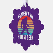 HideとSeek Bigfootに堪能おもしろい オーナメントカード (左)