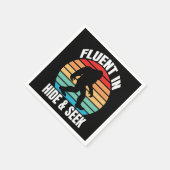 HideとSeek Bigfootに堪能おもしろい スタンダードカクテルナプキン (角)