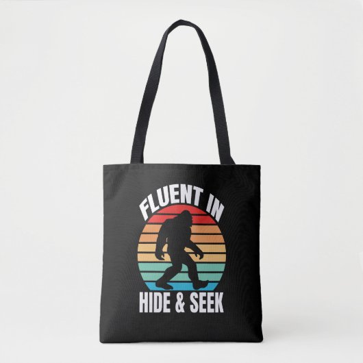 HideとSeek Bigfootに堪能おもしろい トートバッグ (正面)