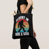 HideとSeek Bigfootに堪能おもしろい トートバッグ (クローズアップ)