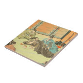 Hideyoshisの忍耐のヴィンテージの日本の武士の芸術 タイル (側面)