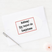 HierのbeginntはSowjetzoneのドイツ印死にます 楕円形シール (封筒)