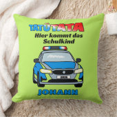 Hier kommt das Schulkind - Polizei Tatütata クッション (ブランケット)