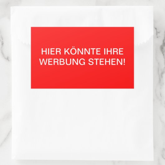 Hier könnte ihre Werbung stehen! 長方形シール (バッグ)