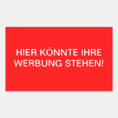 Hier könnte ihre Werbung stehen! 長方形シール (正面)