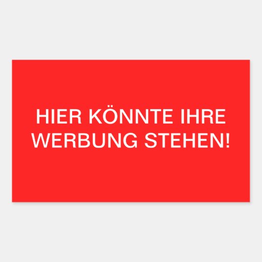Hier könnte ihre Werbung stehen! 長方形シール (正面)