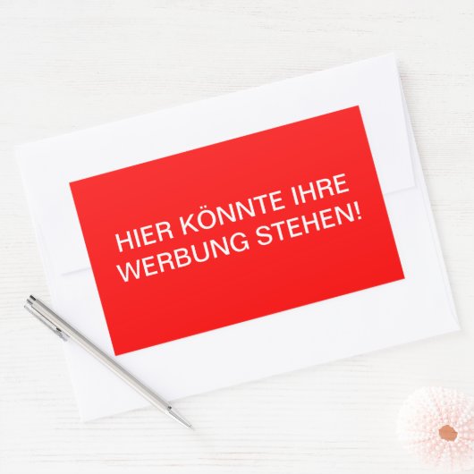 Hier könnte ihre Werbung stehen! 長方形シール (封筒)