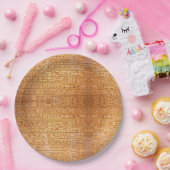 Hieroglyph Ancient Egypt Language Engraved Text    ペーパープレート (パーティー)