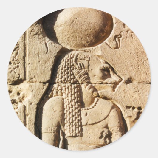 Hieroglyphic Sekhmetの雌ジシ ラウンドシール (正面)