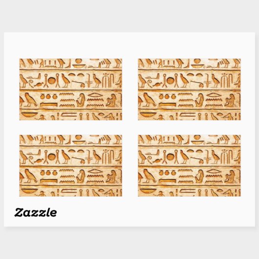 hieroglyphics hieroglifos 長方形シール (シート)