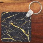 HieroglyphsフレーズEgypt黒と金ゴールド枠 キーホルダー (裏面)