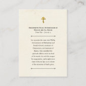 Hieromartyr Philip, Metropolitan Prayer Card プレイスカード (裏面)