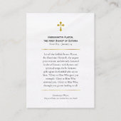Hieromartyr Platon, Bishop of Estonia Prayer Card プレイスカード (裏面)
