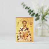 Hieromartyr St. Eleutherius Orthodox Prayer Card プレイスカード (スタンド正面)