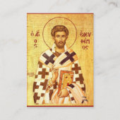 Hieromartyr St. Eleutherius Orthodox Prayer Card プレイスカード (正面)