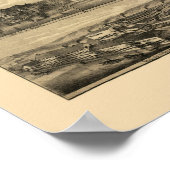 Higganum, CTパノラママップ – 1881 ポスター (角)